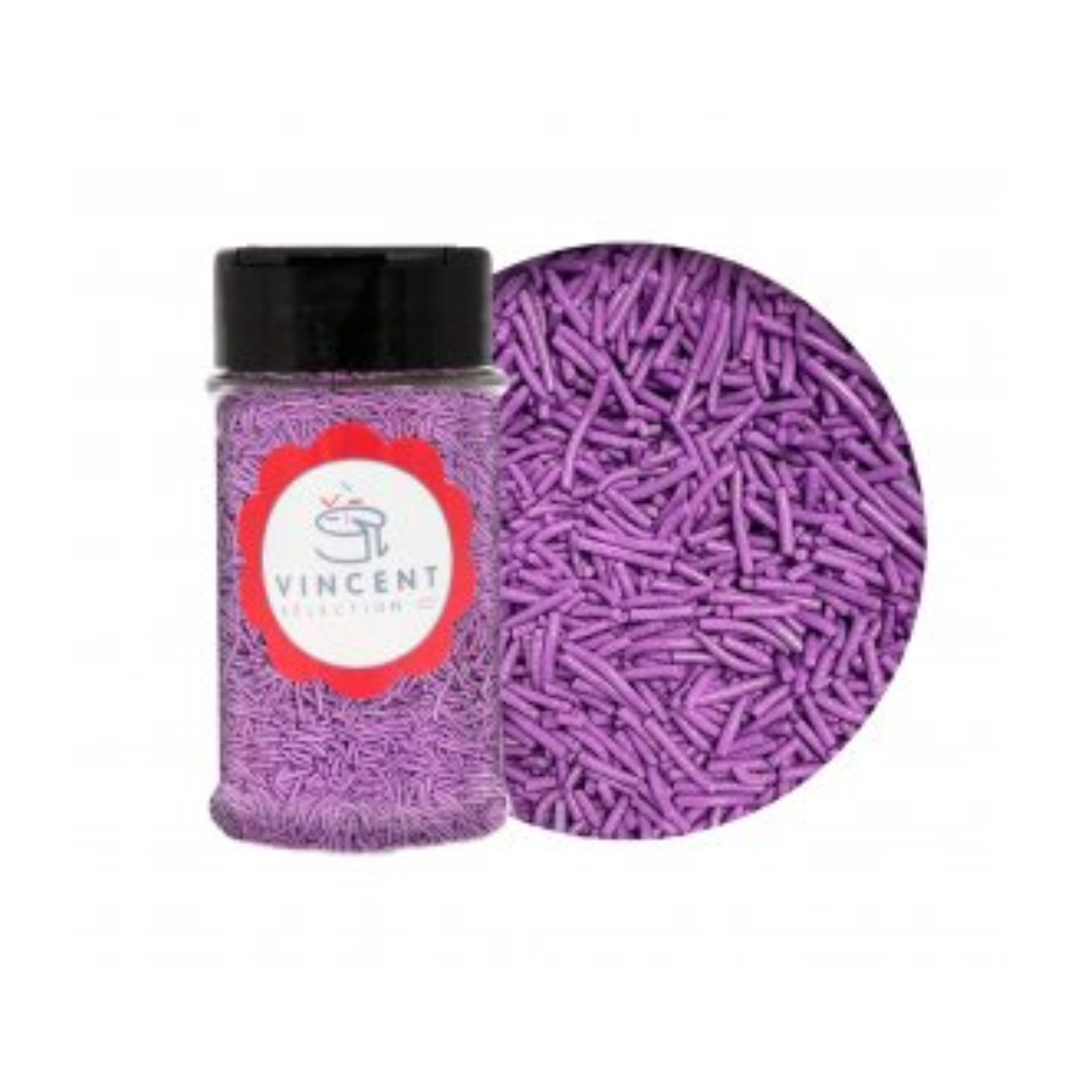 Vermicelles décoratives pour pâtisserie Mauve 55 g