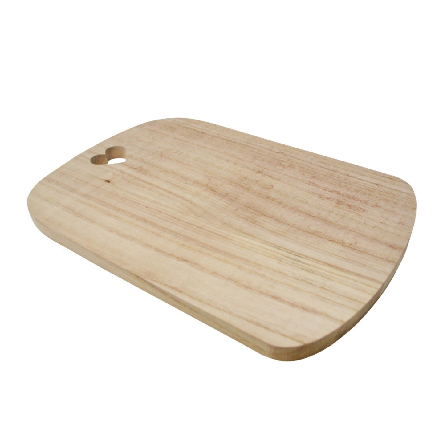 Planche de service en bois avec trou en coeur 24 x 35 x 1,5 cm