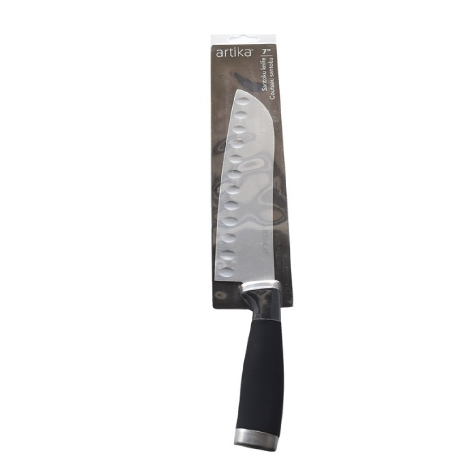 Couteau Santoku 7po Noir  Artika