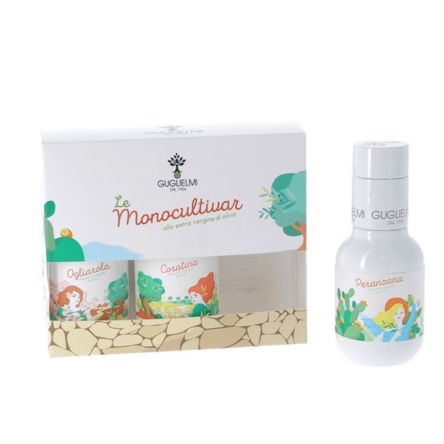 Trio of extra virgin olive oils Le Monocultivar 3 x 100ml