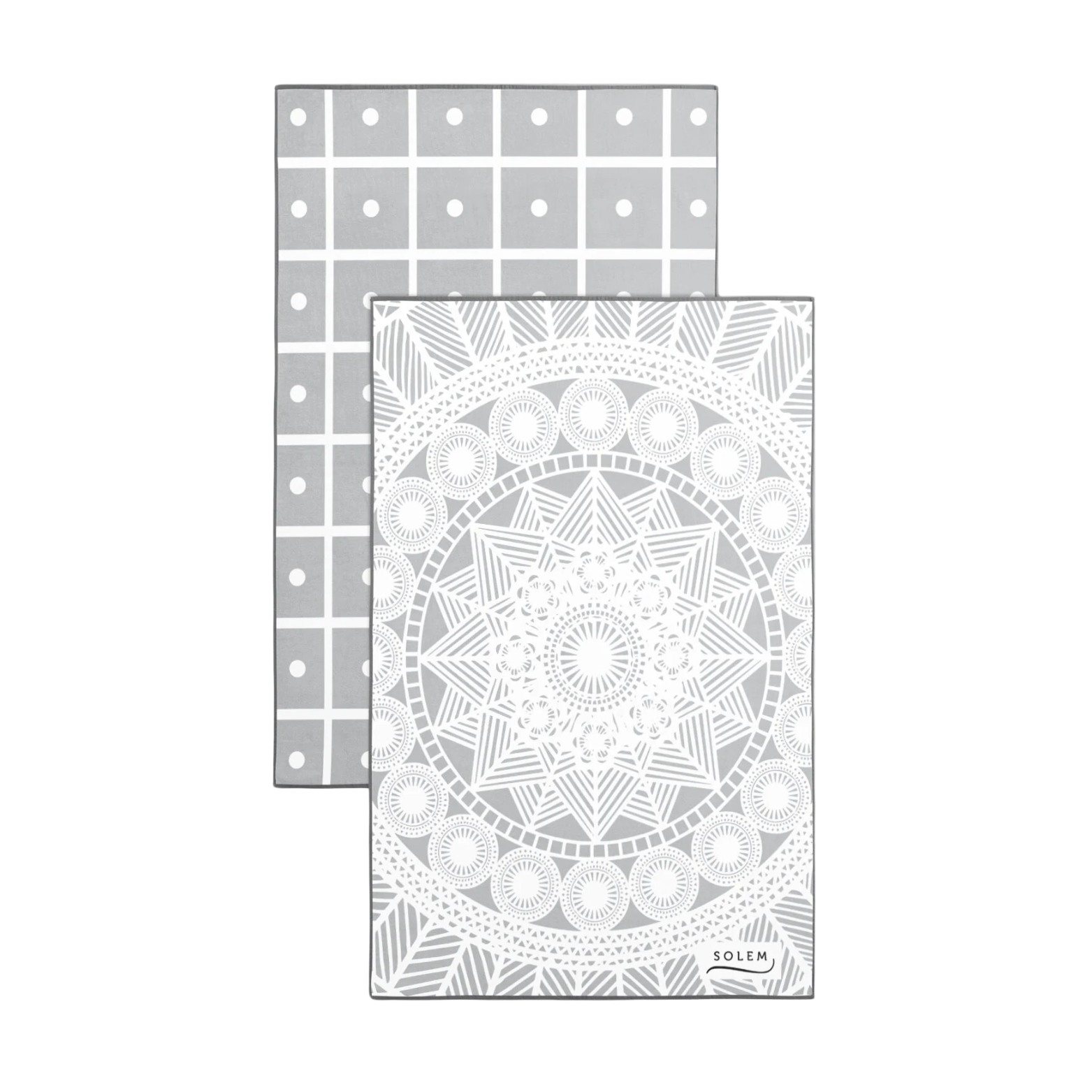 Ensemble de 2 linges à vaisselle Les Raffinées Gris - Solem