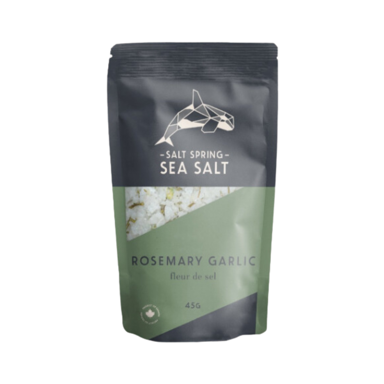 Fleur de sel Romarin et ail 45g - Salt Spring