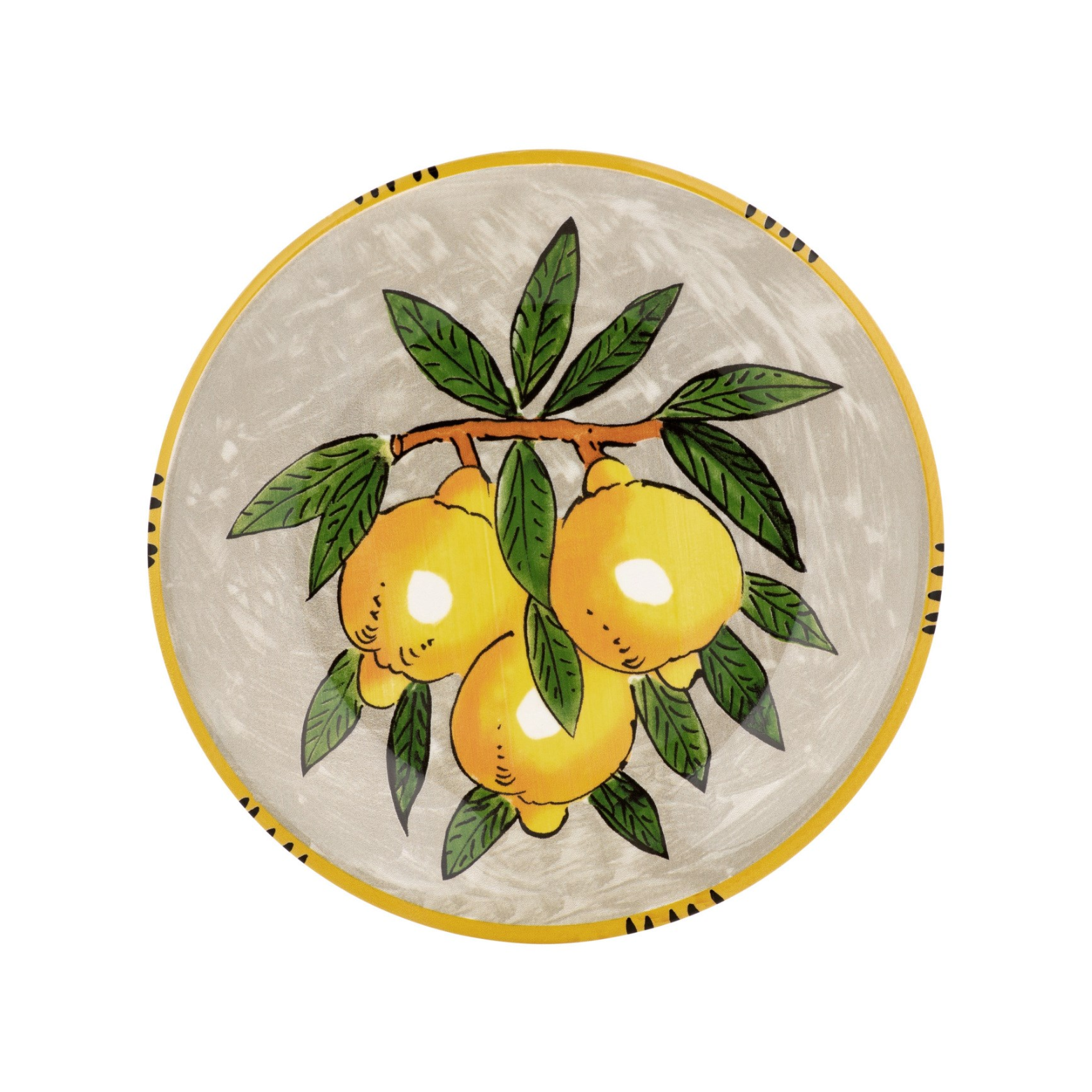Grey plate with lemons 27 cm