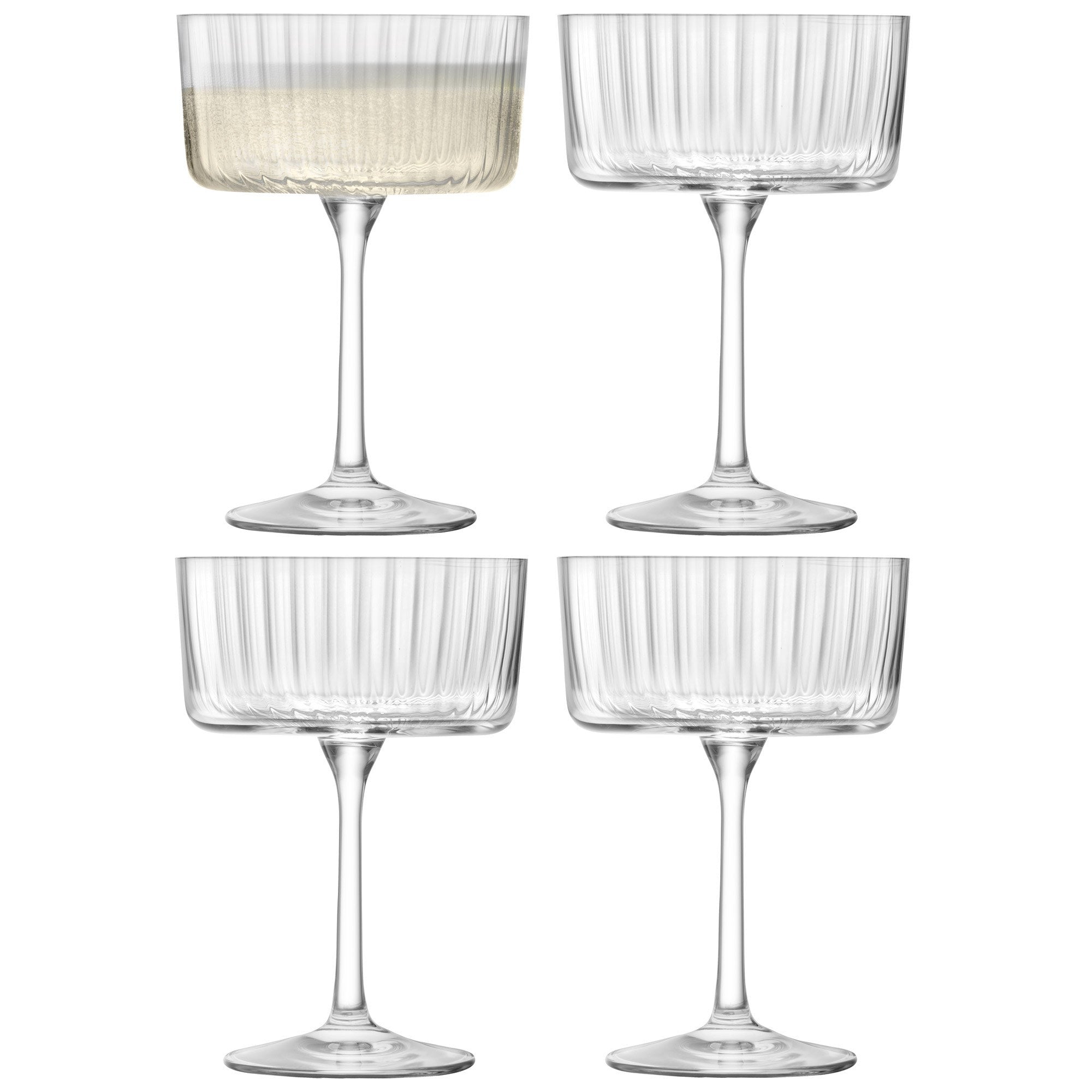 Ensemble de 4 verres à cocktail/champagne 230 ml