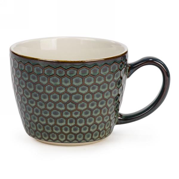 Tasse motif ruche d'abeille Vert