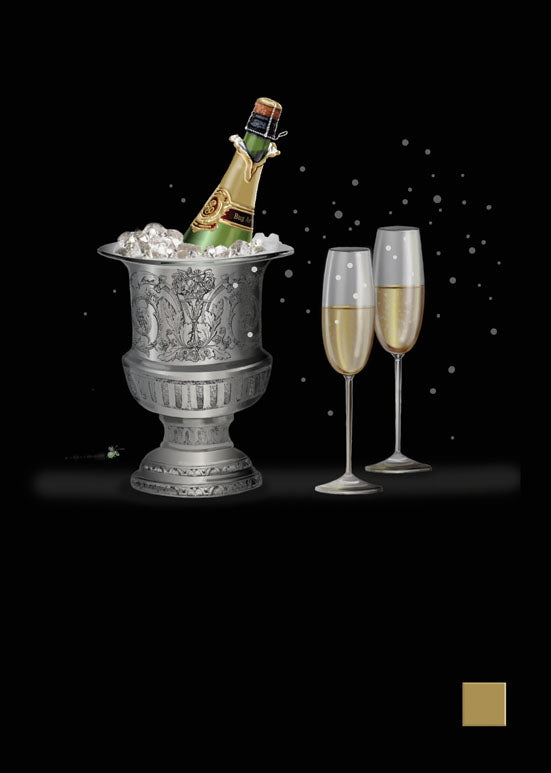 Carte de souhait Champagne