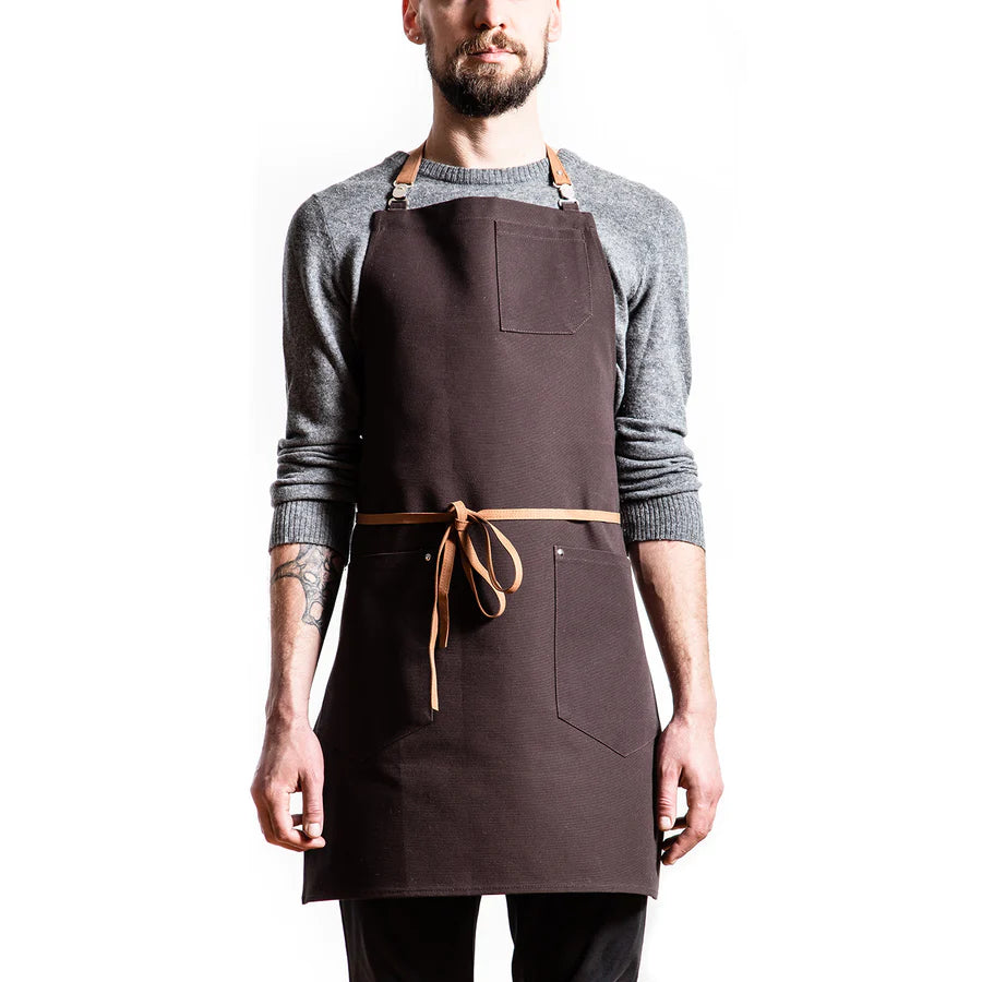 Patrizio Bordeaux Apron - Maison Milan