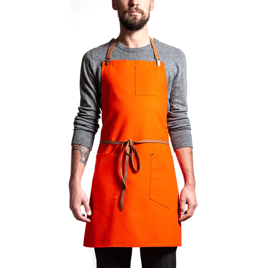 Patrizio Orange Apron - Maison Milan