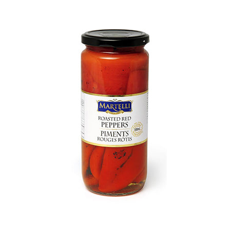 Piments rouges rôtis 500ml - Martelli
