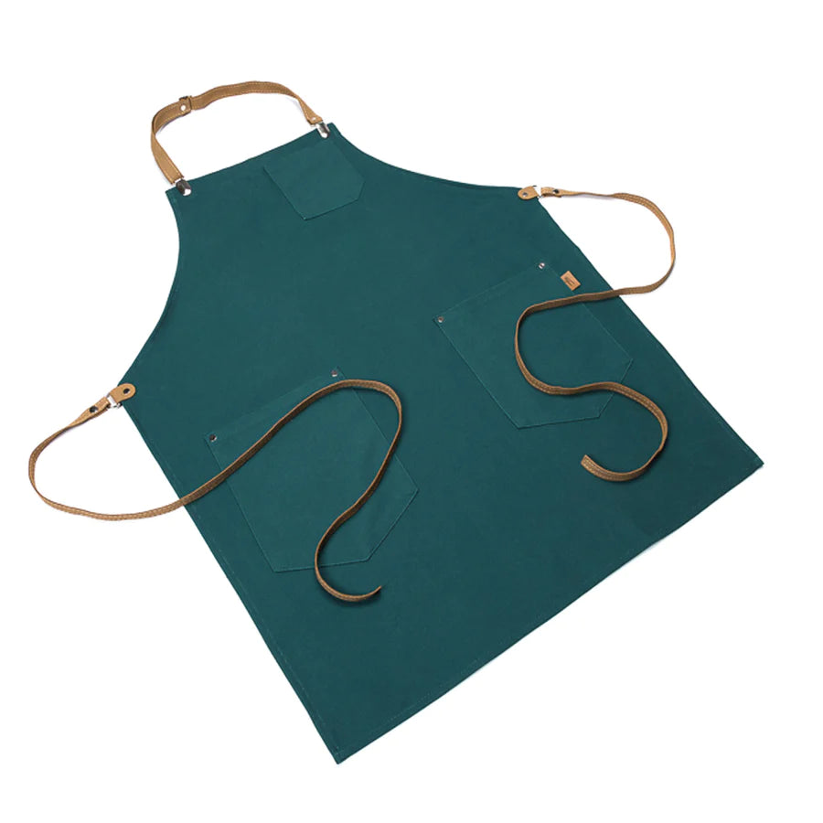 Patrizio Teal Apron - Maison Milan