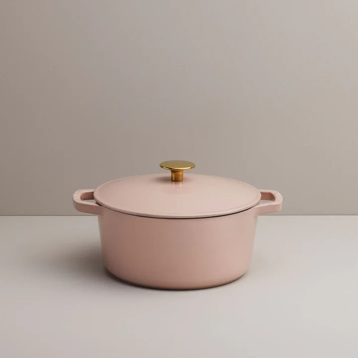 Enameled Cast Iron Casserole Dish Pink 3.5L - KANA