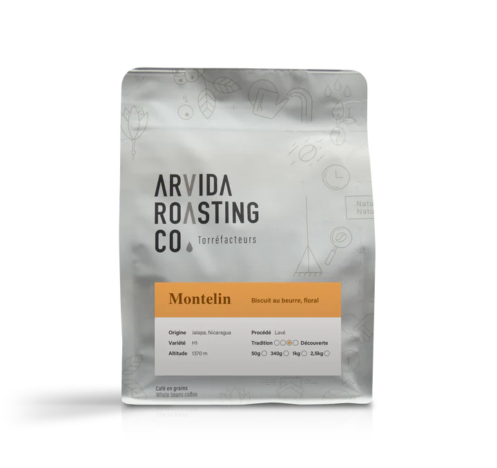 Café en grains Montelin Nicaragua 340 g - Arvida Roasting Co