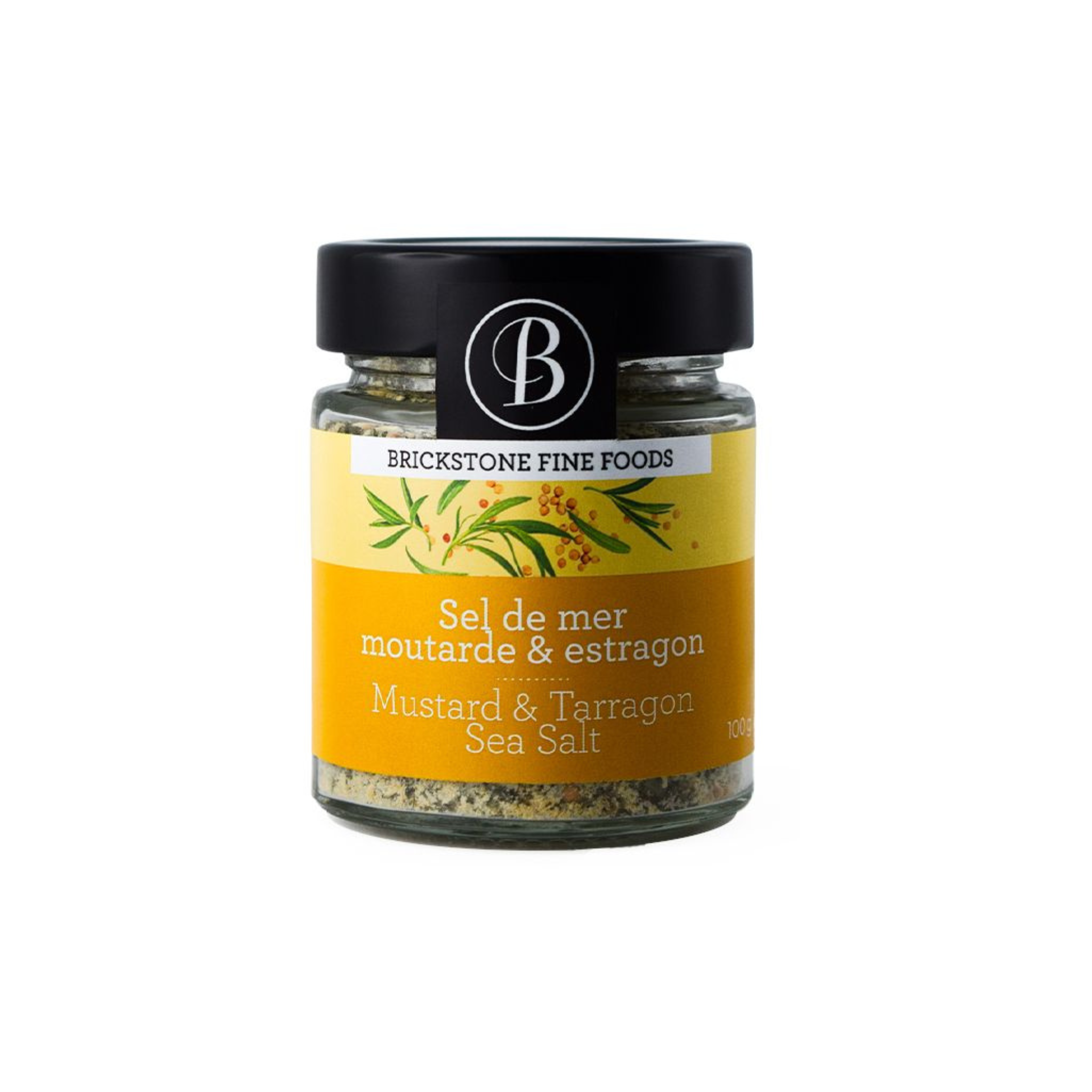Brickstone Seasoned Sea Salt with Mustard &amp; Tarragon Flavor 130g