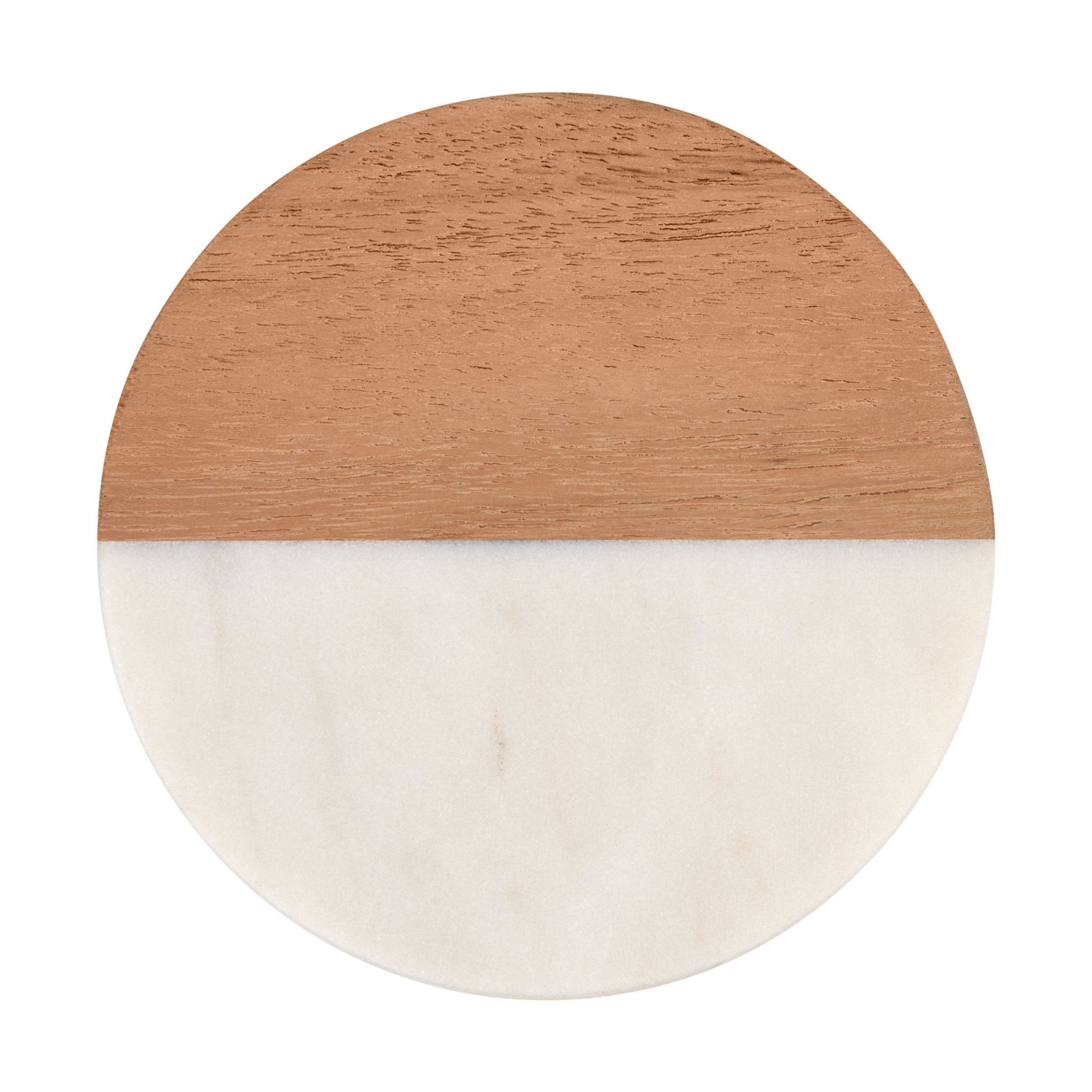 Sous-verre rond en bois et marbre Blanc - Maxwell & Williams