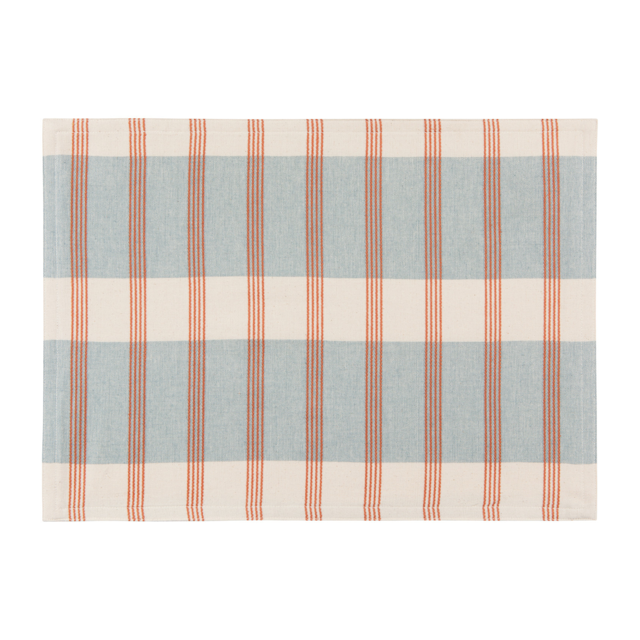 Beige Placemat with Red and Blue Stripes 13x18" - Danica
