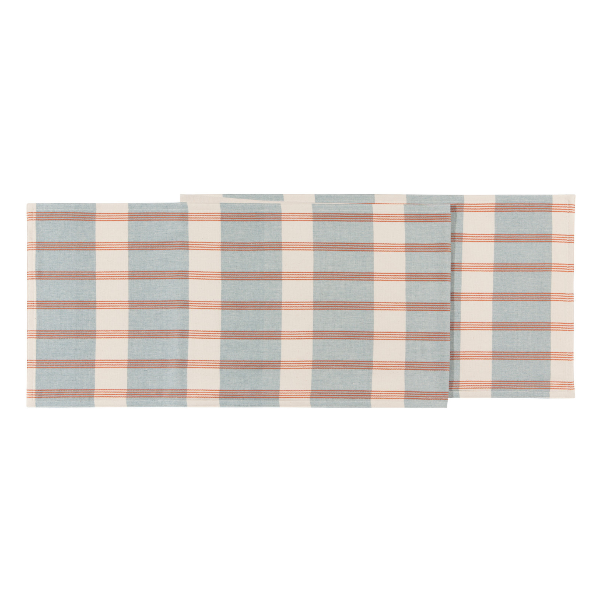 Chemin de table Beige rayées rouges et bleues 13x72" - Danica