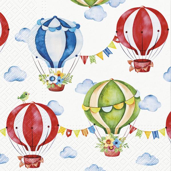 Set of 20 Hot Air Balloon Paper Napkins