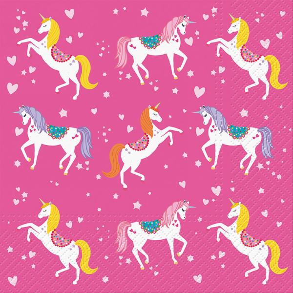 Set of 20 Unicorn Paper Napkins