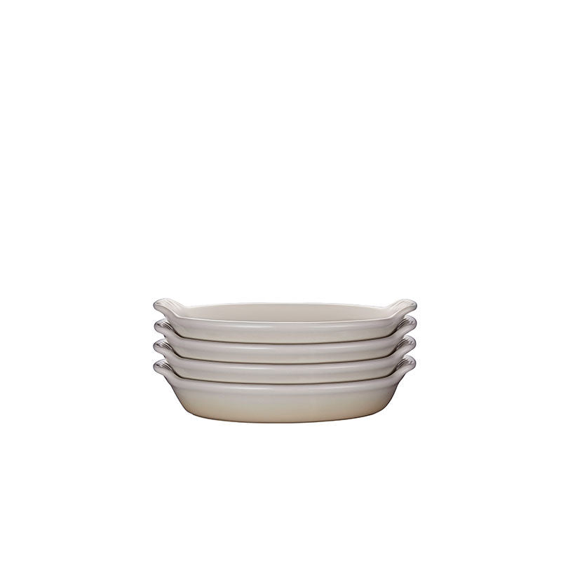 Set of 4 Meringue Gratin Dishes - Le Creuset 