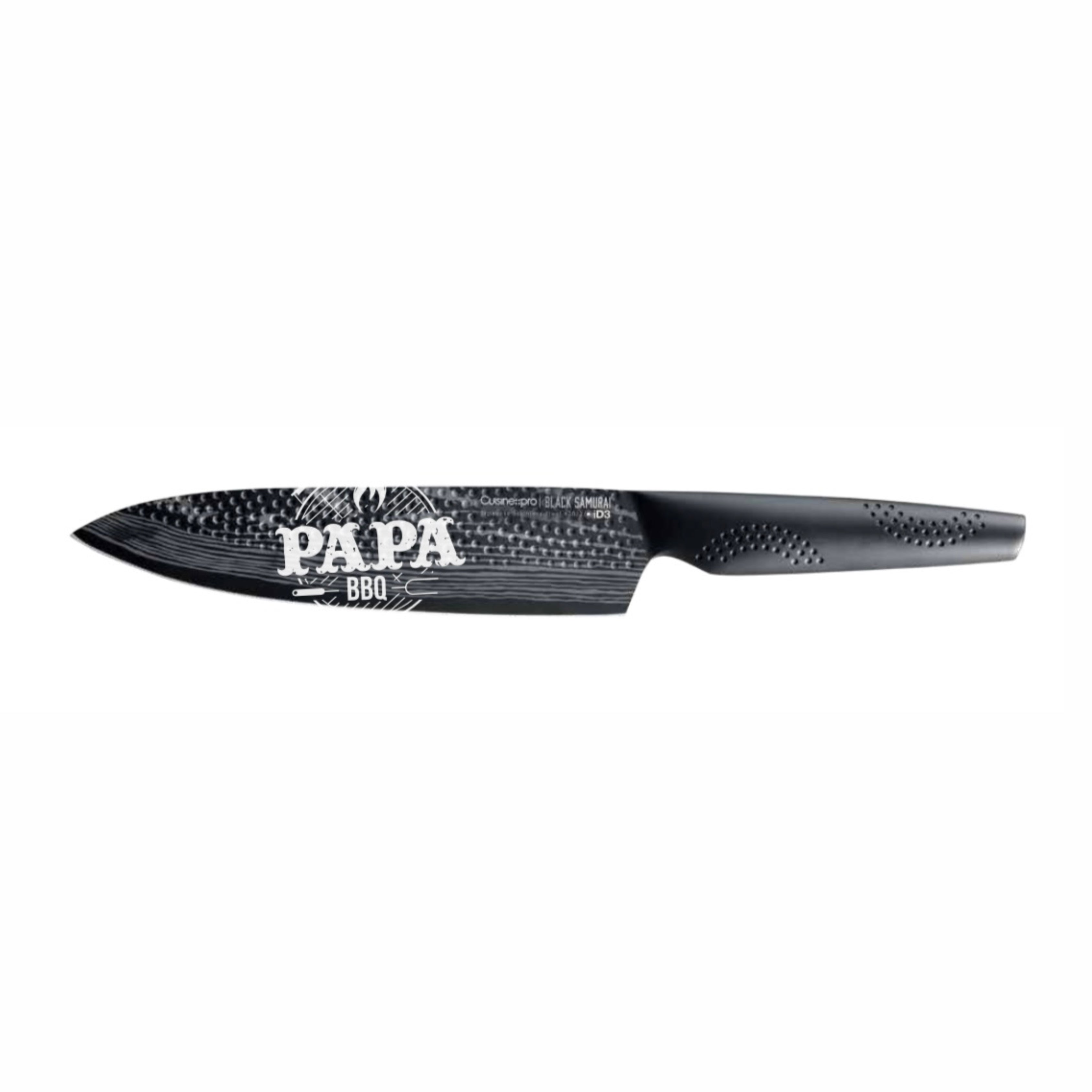 Couteau de chef "Papa BBQ" 8" iD3® BLACK SAMURAI™ - Cuisine::pro®