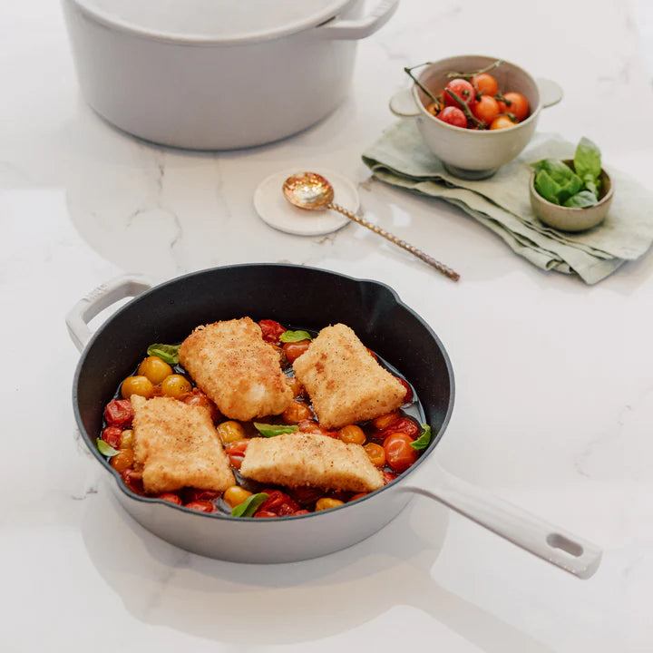 KANA 10-inch Grey Enameled Cast Iron Skillet