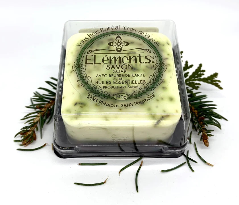 Savon artisanal Sous-bois Boréal 140g - Éléments de vie
