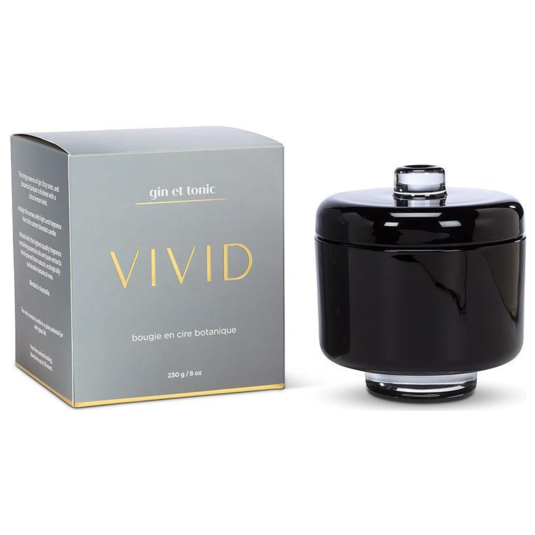 Chandelle parfumée au gin et tonic sur piédestal 230 g - Aromabotanical