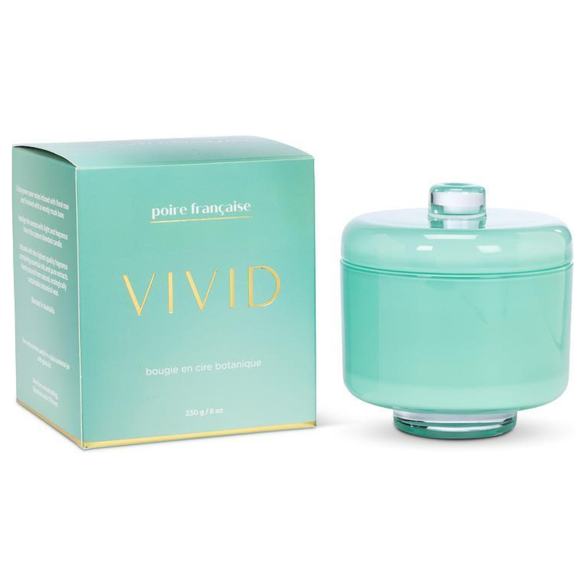 Chandelle parfumée à la poire française sur piédestal 230 g - Aromabotanical