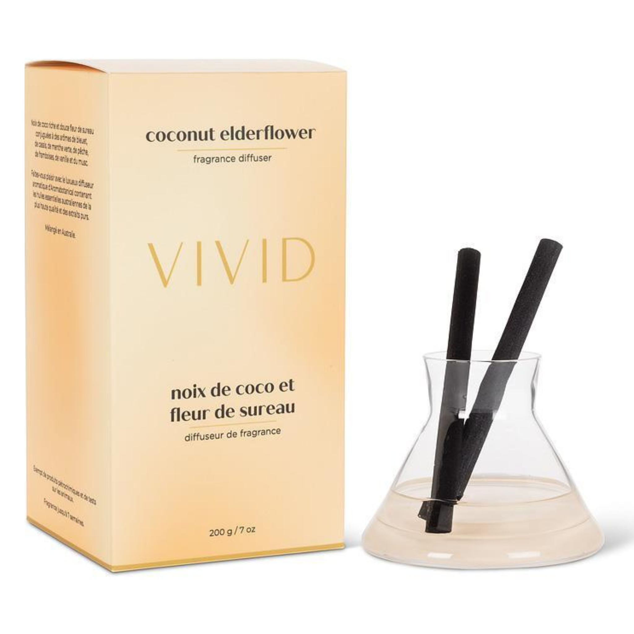 Coconut and Elderflower Fragrance Diffuser 200ml - Aromabotanical