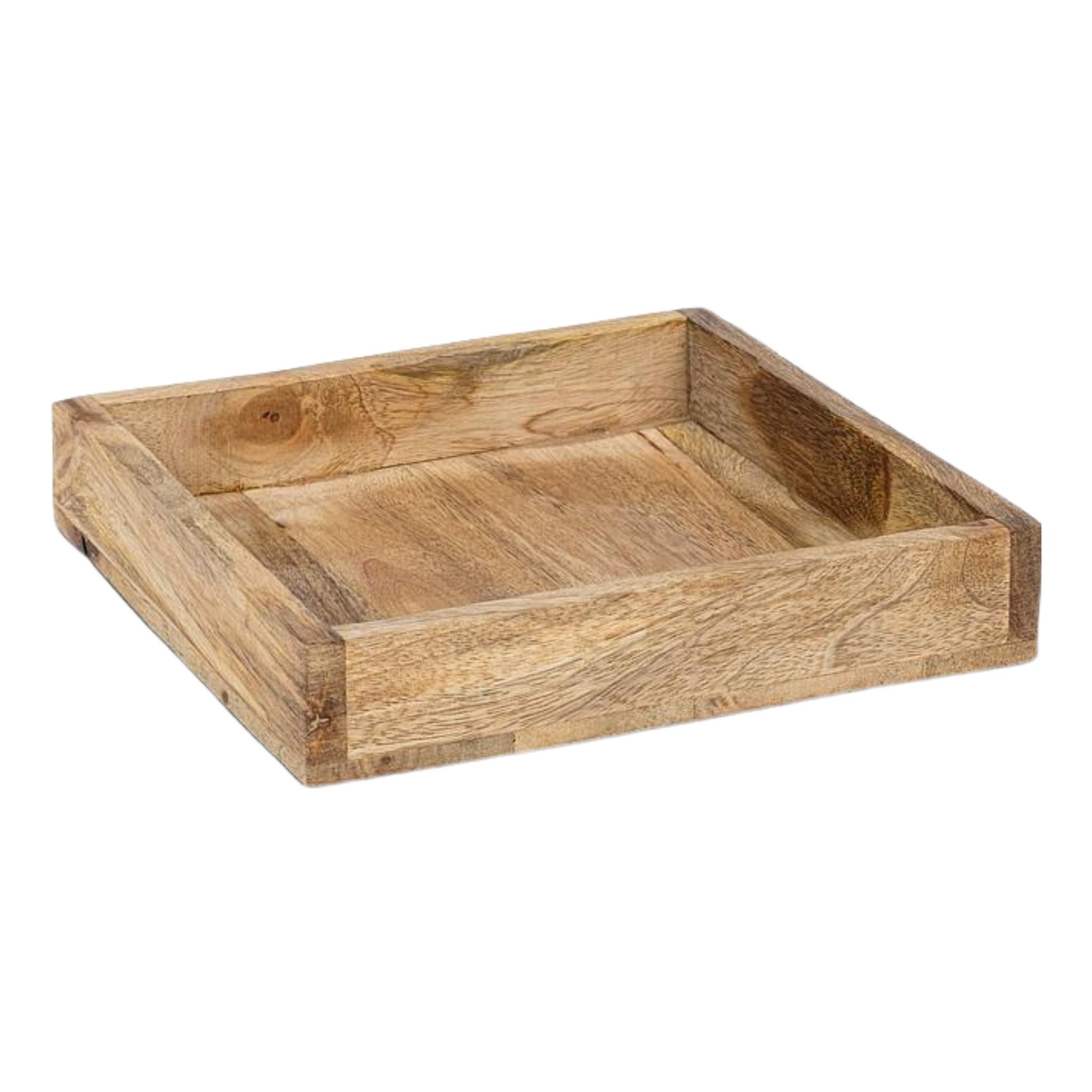 Plateau carré en bois de manguier