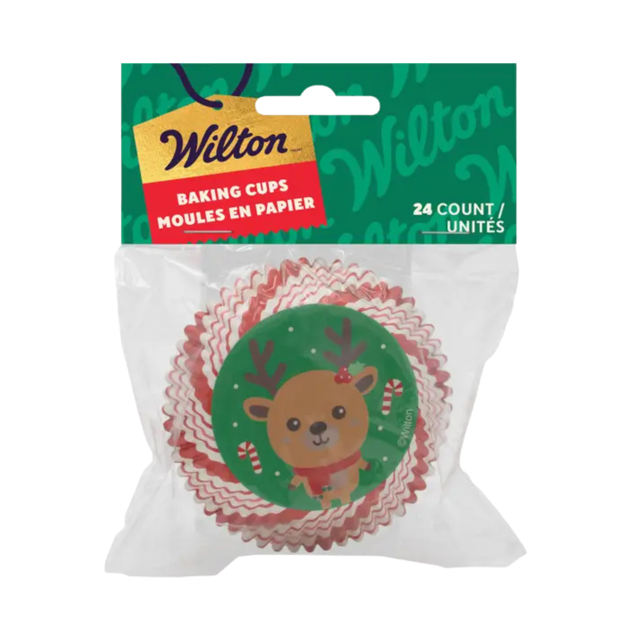 Ensemble de 24 caissettes en papier pour cupcakes renne - Wilton