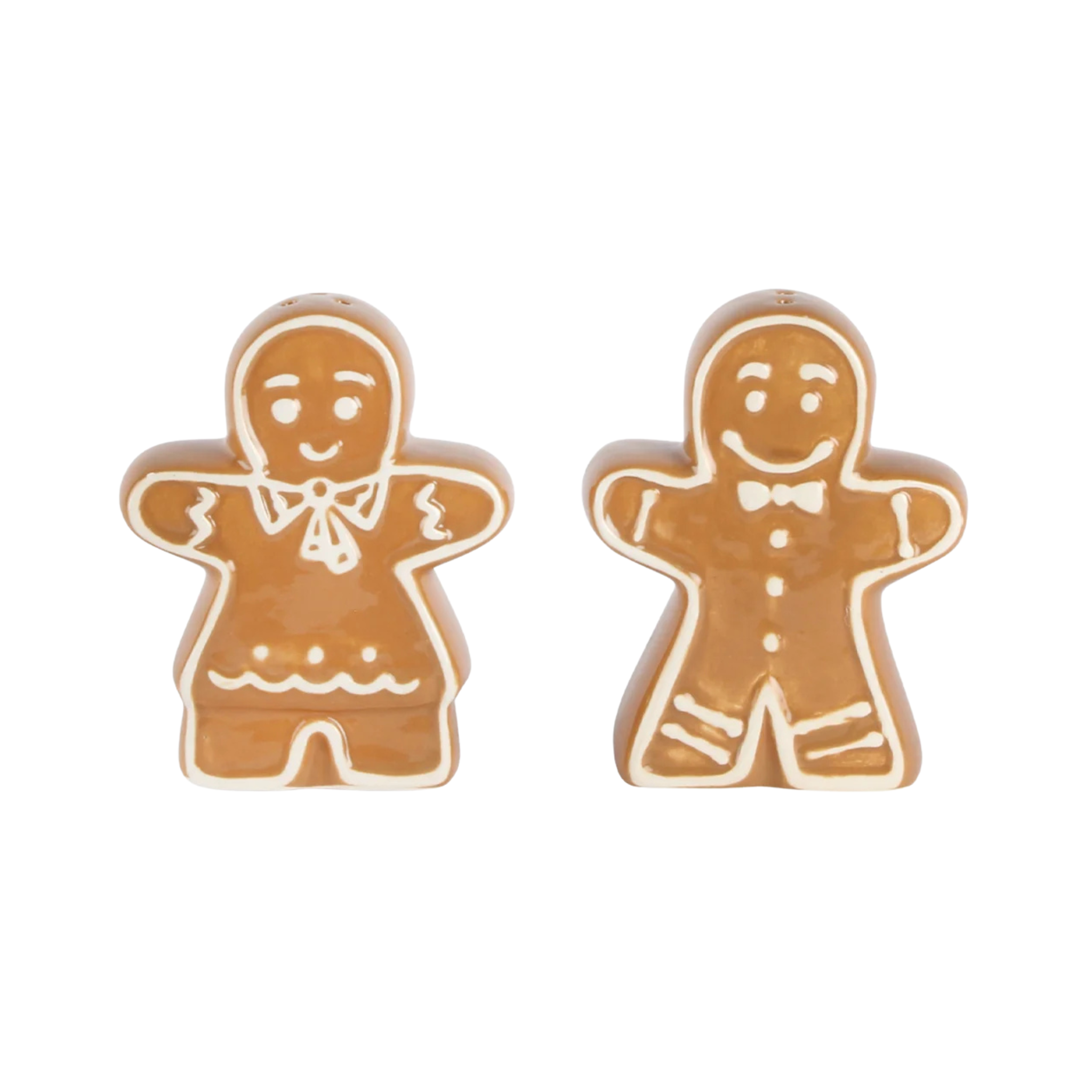 Ensemble de salière et poivrière pain d'épice beige