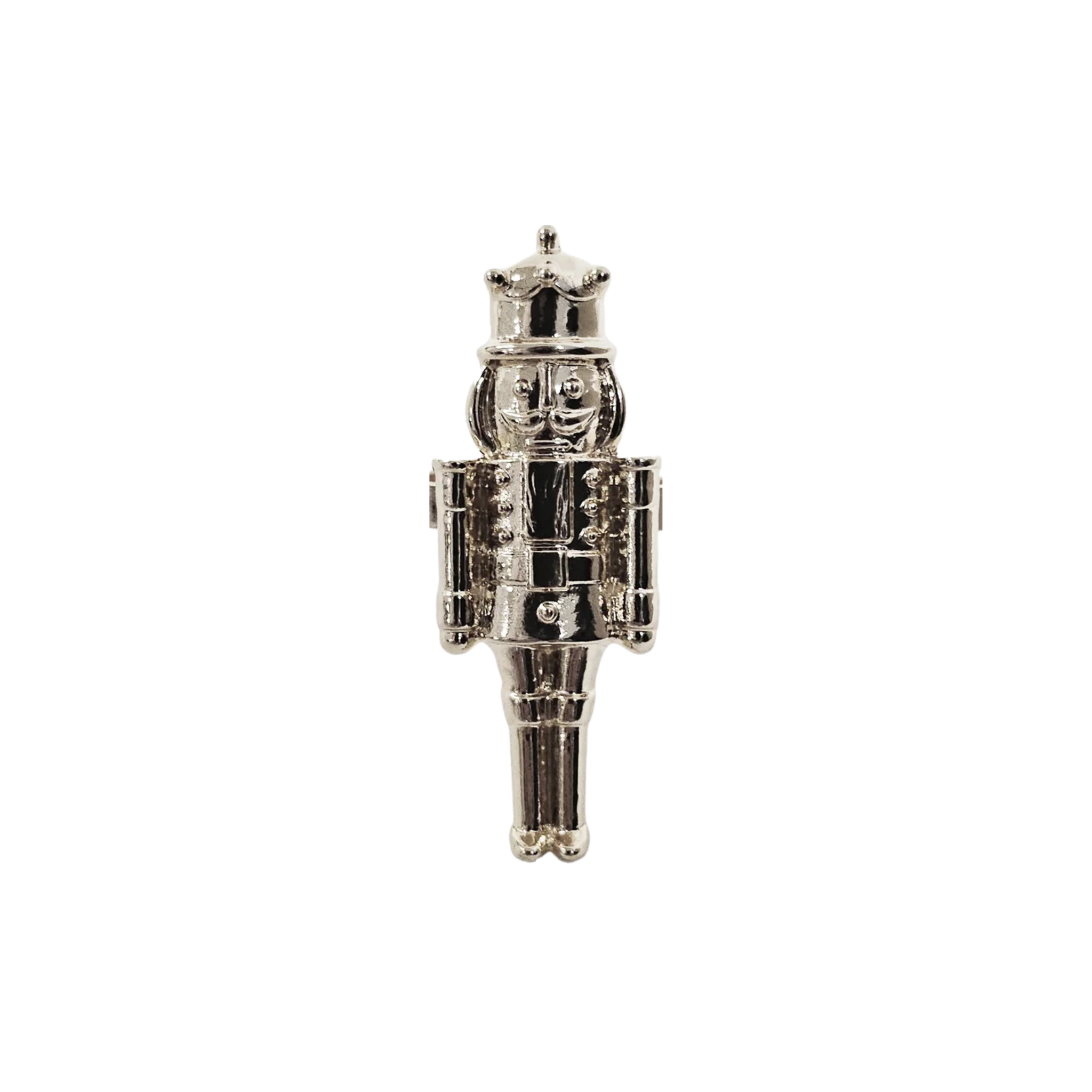 Ensemble de 4 anneaux de serviette en forme de casse-noisette argenté