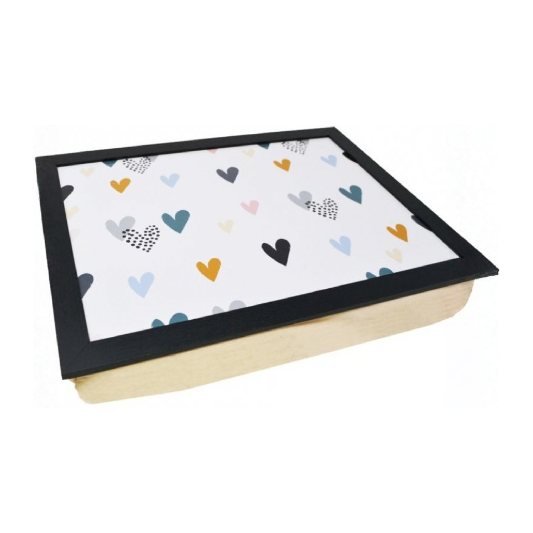 Plateau avec coussin cœurs 13 x 17 po