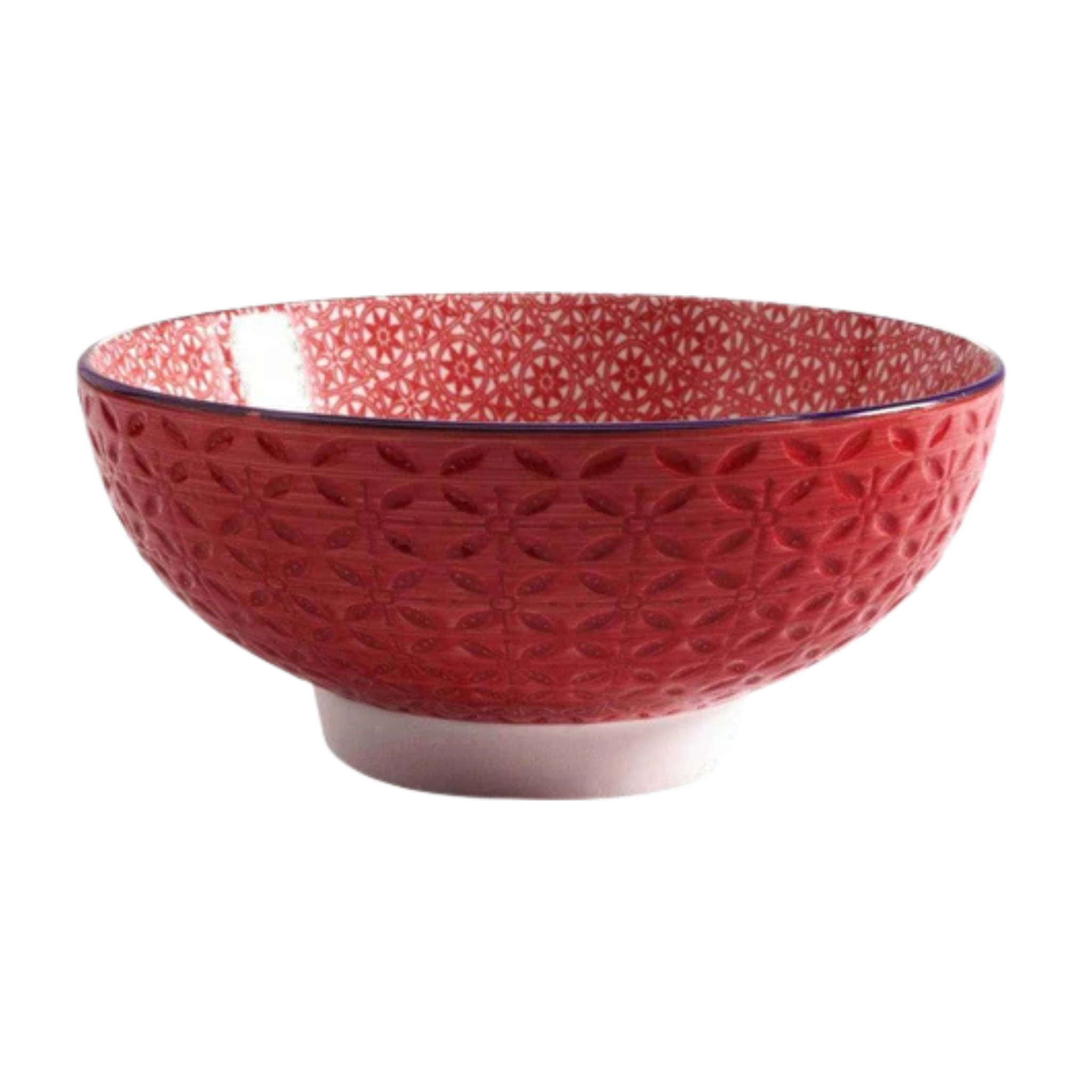 Bol de service sur pied Aster rouge 18,5 cm - BIA