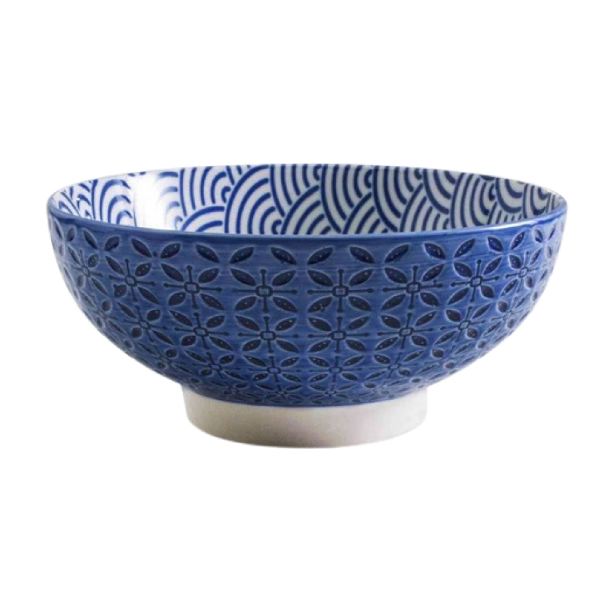 Bol de service sur pied Aster bleu 18,5 cm - BIA