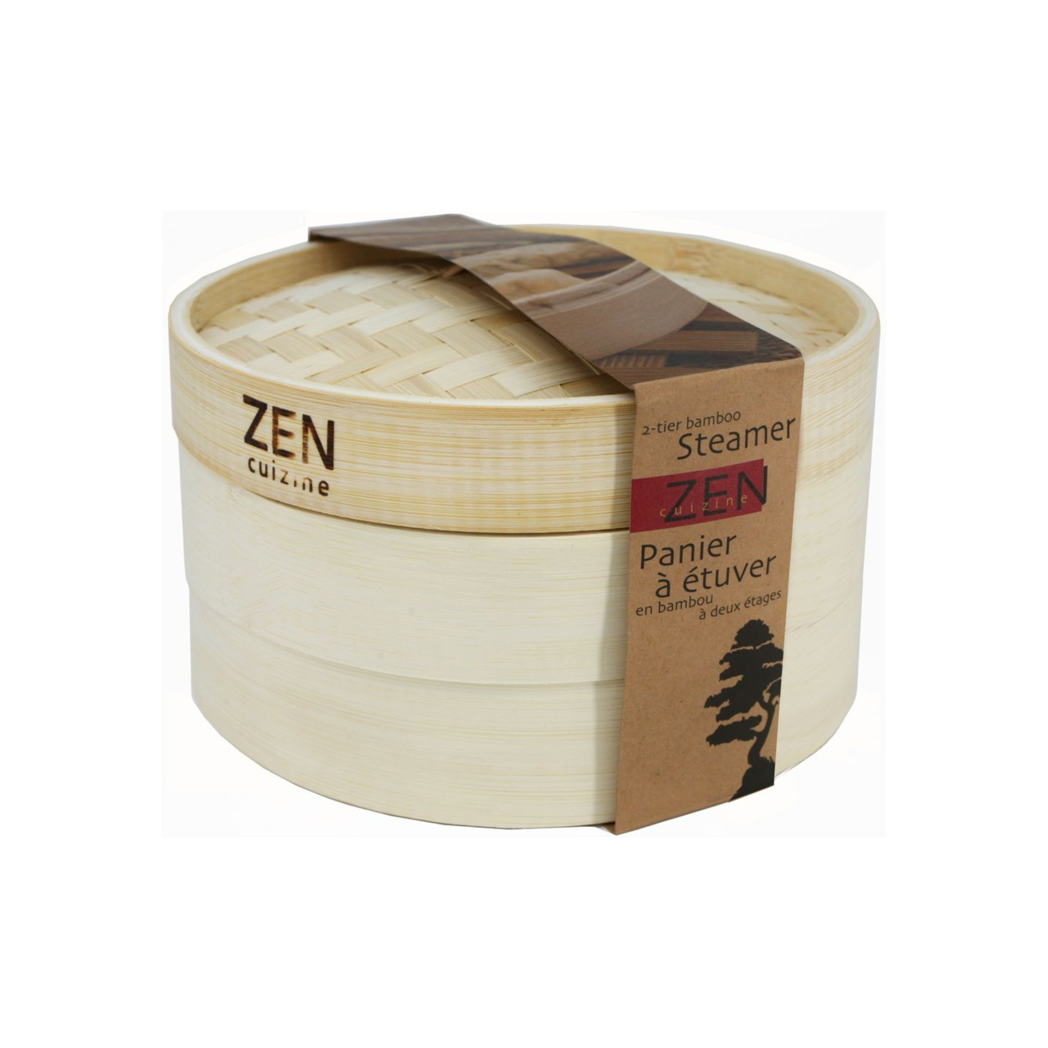 Étuveuse en bambou deux étages 8 po