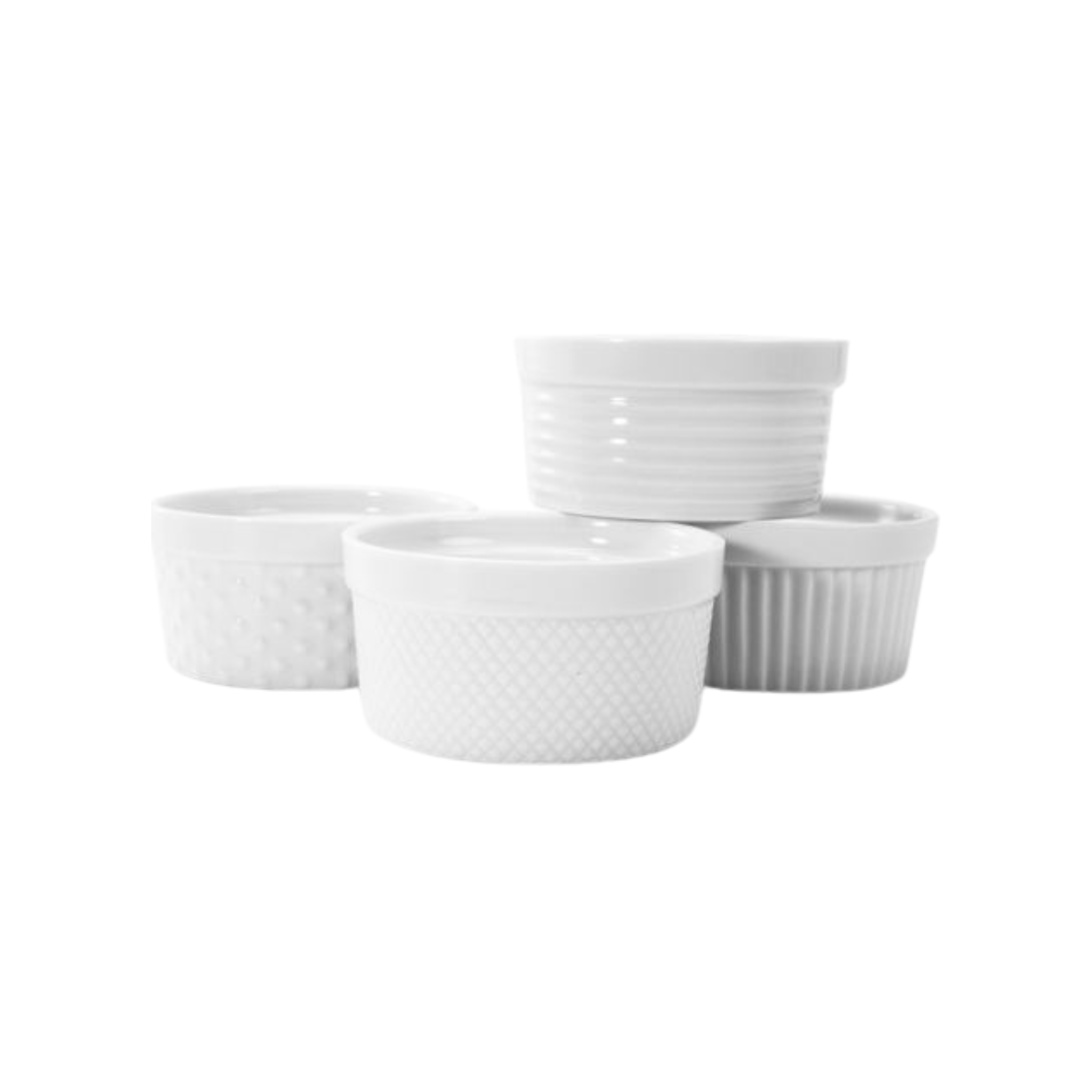 Ensemble de 4 ramequins en porcelaine 175 ml - BIA