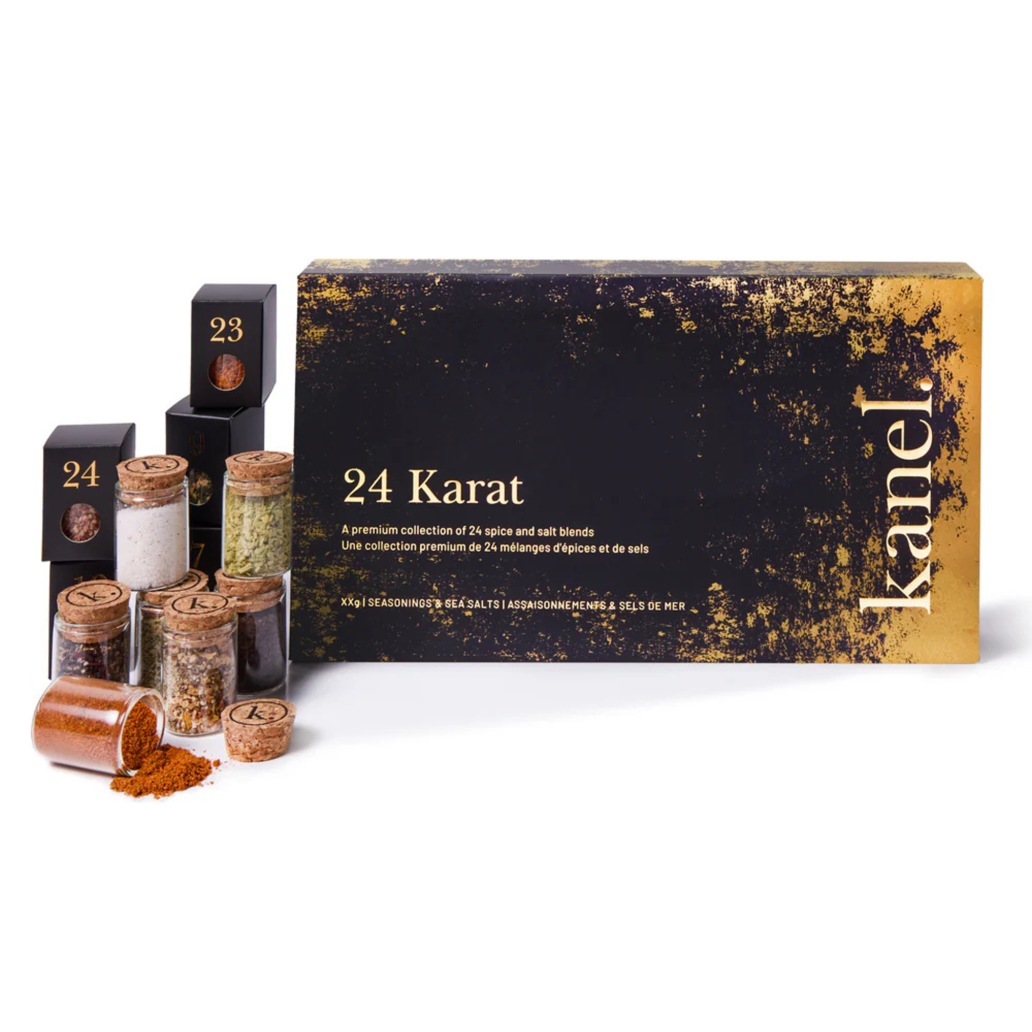 Kanel 24-piece spice blend, sea salt and seasoning set