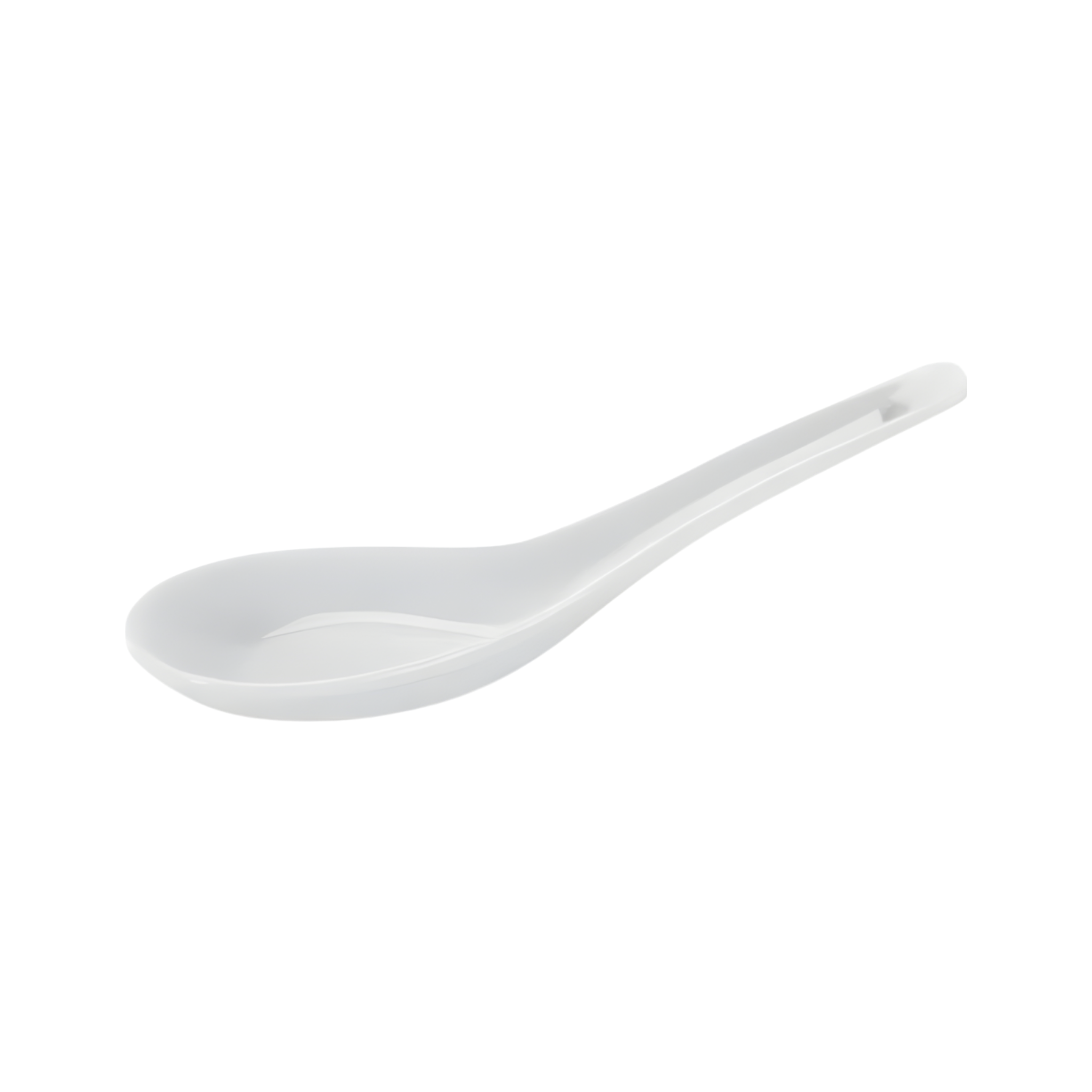 Cuillère à soupe blanche en porcelaine 5,4 po - BIA