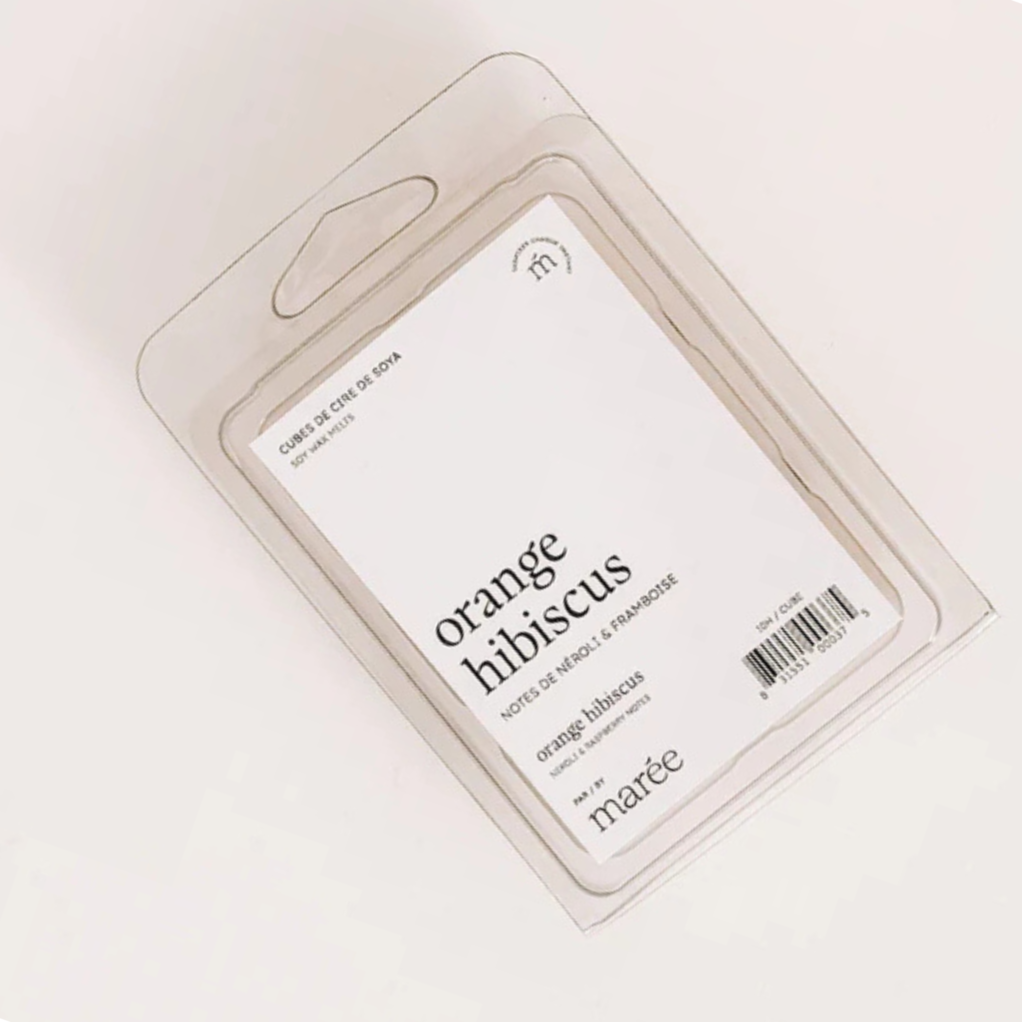 Cubes de cire de soya Orange hibiscus - Marée Chandelles