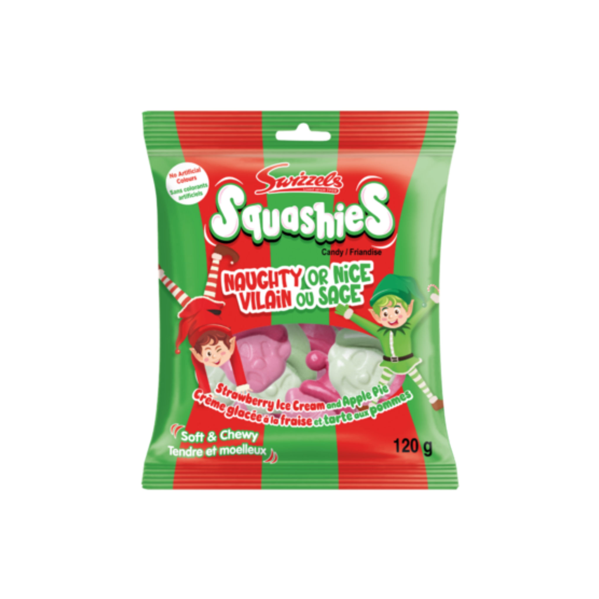 Bonbons Squashies de Noël fraise et pommes 120 g