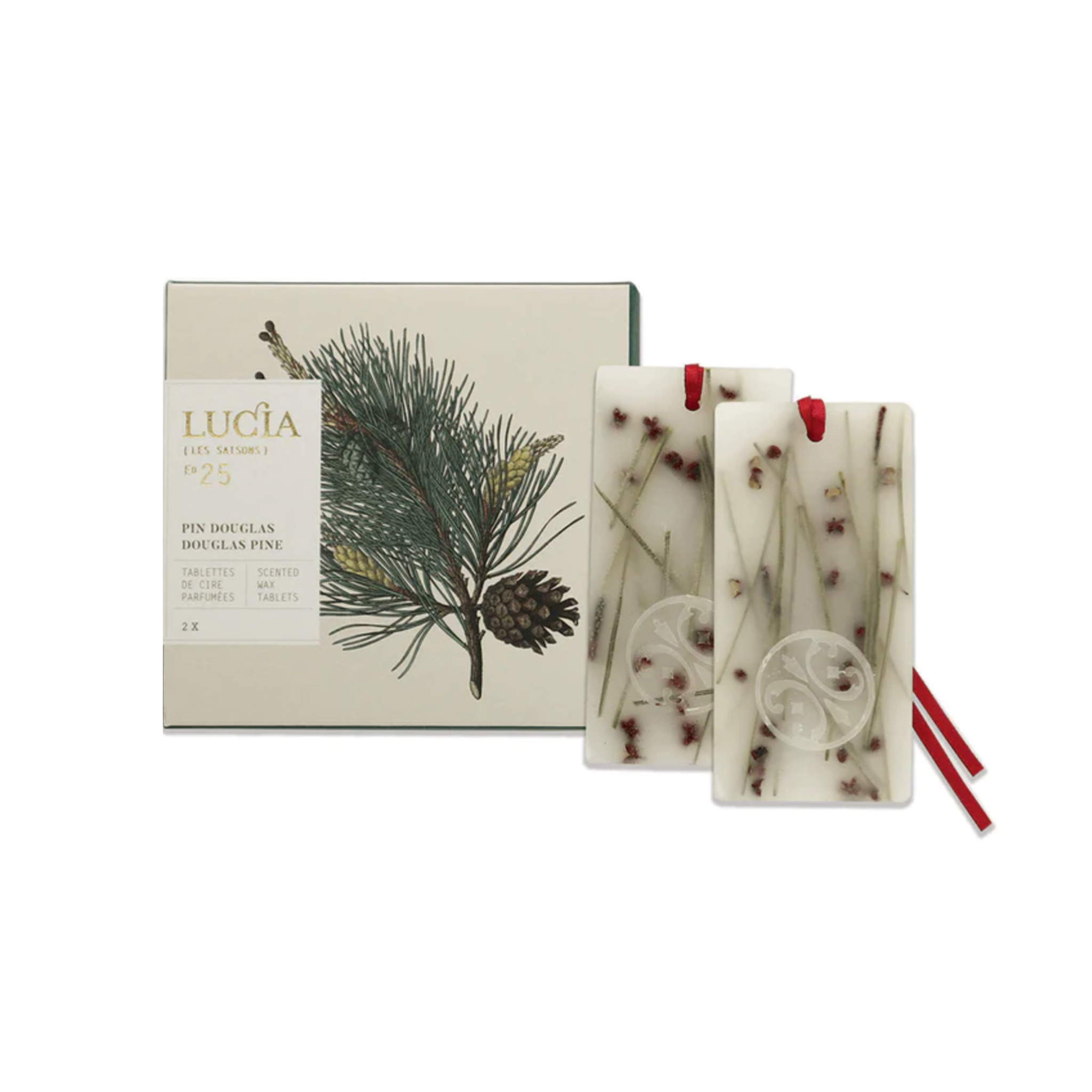 Ensemble de 2 tablettes de cire parfumées Pin Douglas - Lucia