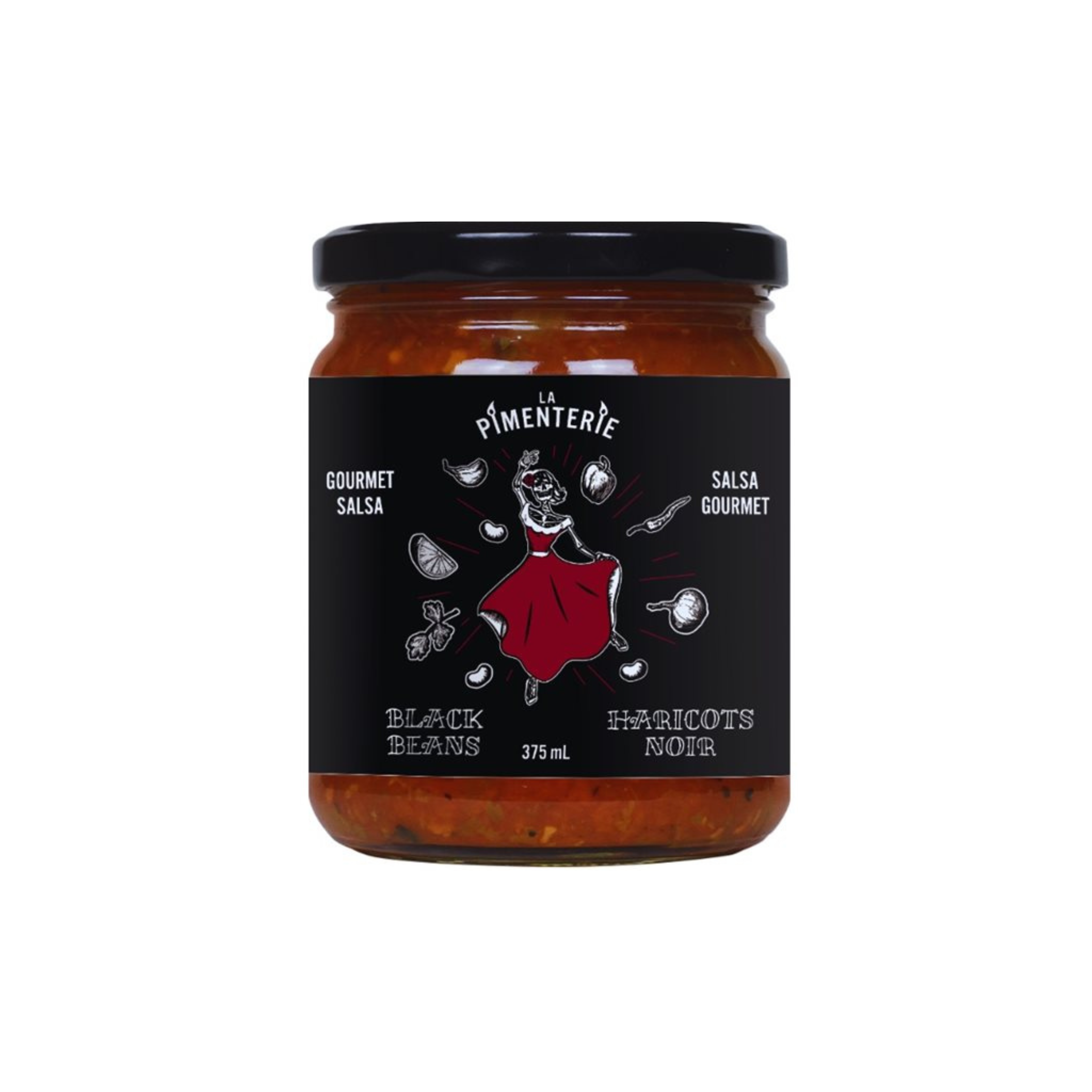Salsa aux haricots noirs 375 ml - La Pimenterie