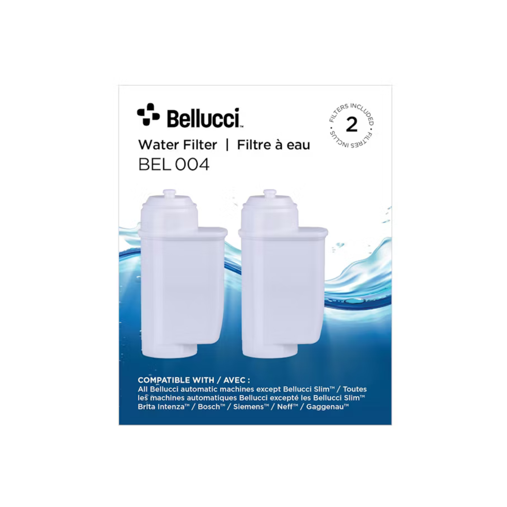 Ensemble de 2 filtres à eau BEL 004 - Bellucci
