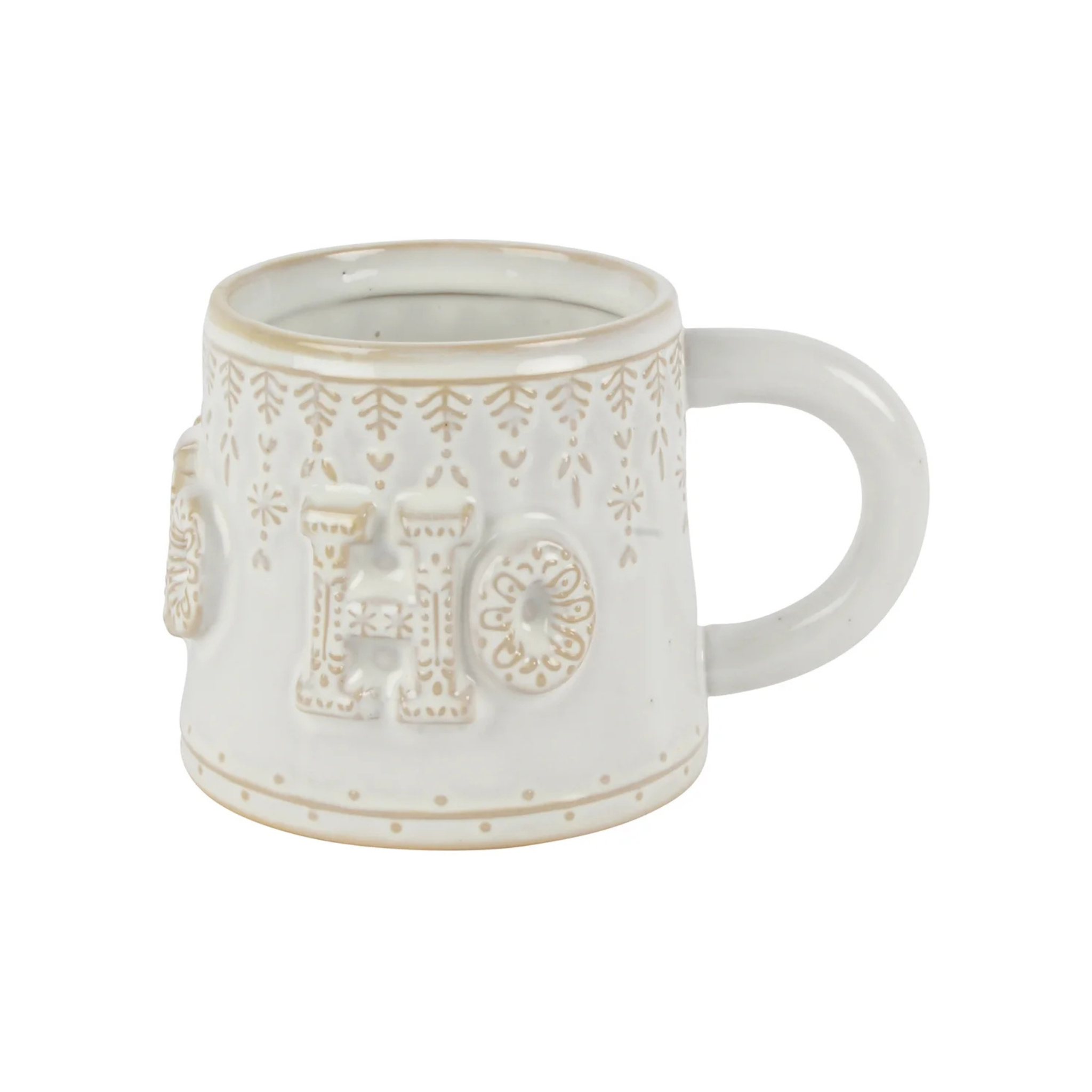 Tasse festive texturée Ho Ho Ho en céramique 500 ml
