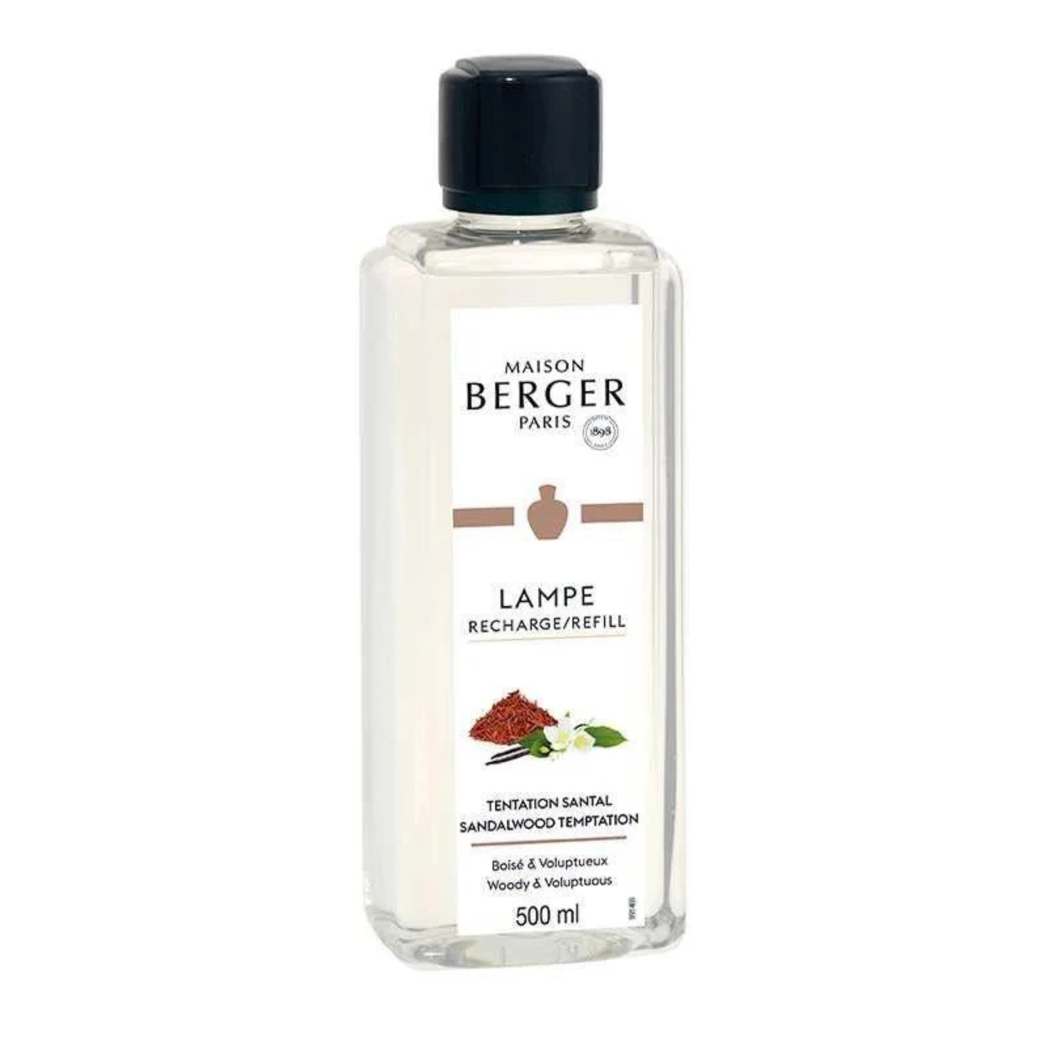 Recharge pour lampe Tentation Santal 500ml - Maison Berger