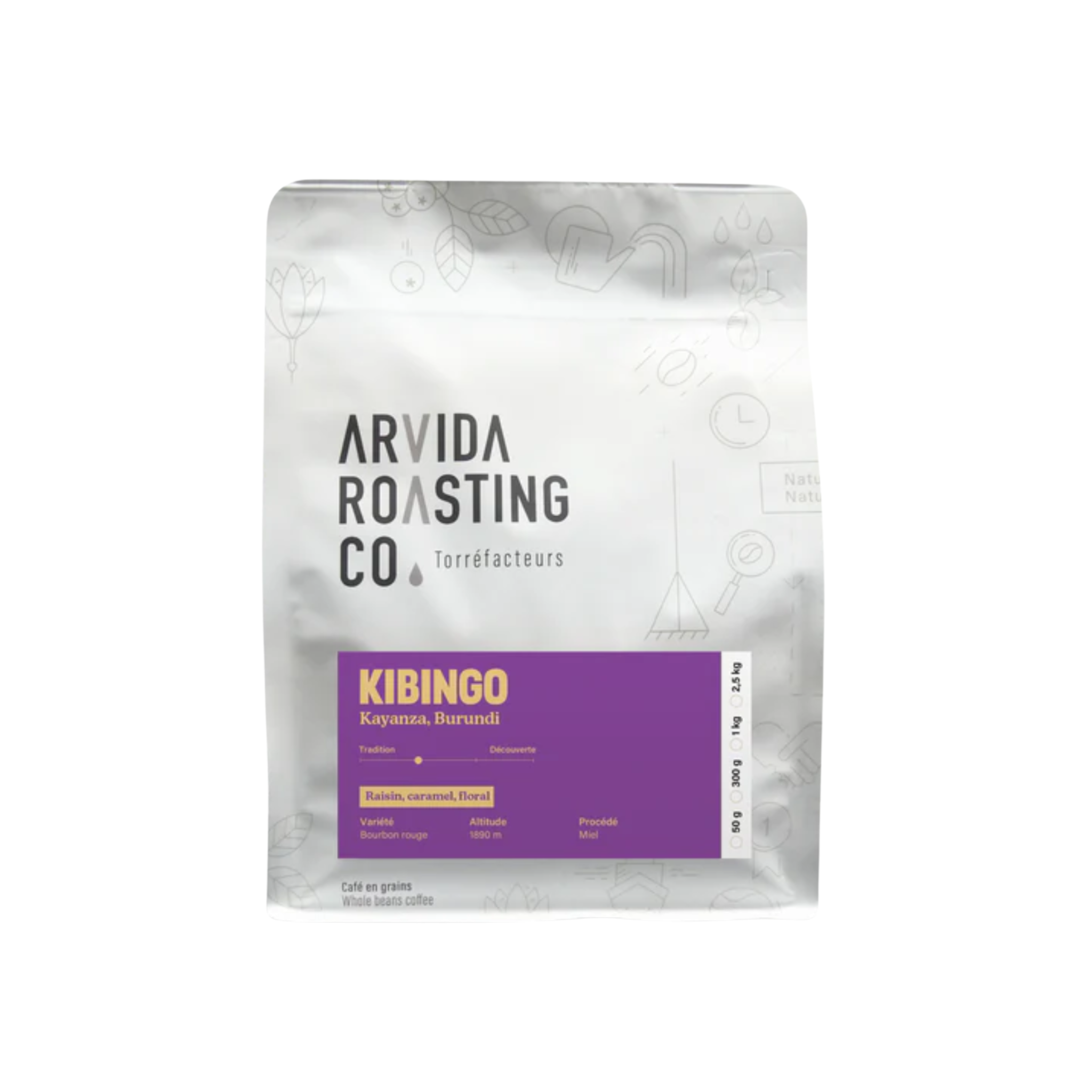 Café en grains Kibingo 300 g - Arvida Roasting Co