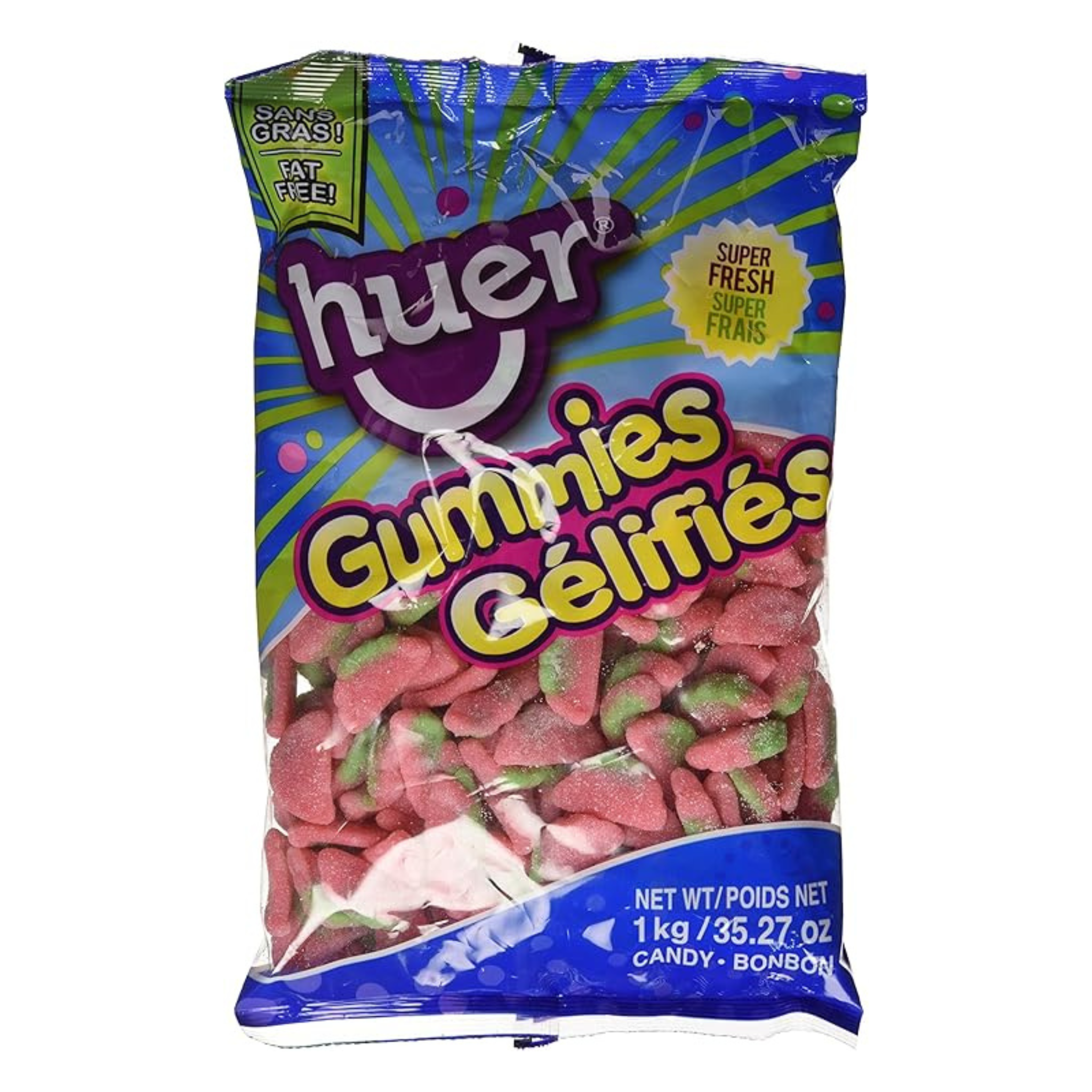 Bonbons tranches de melon d'eau sures 1kg