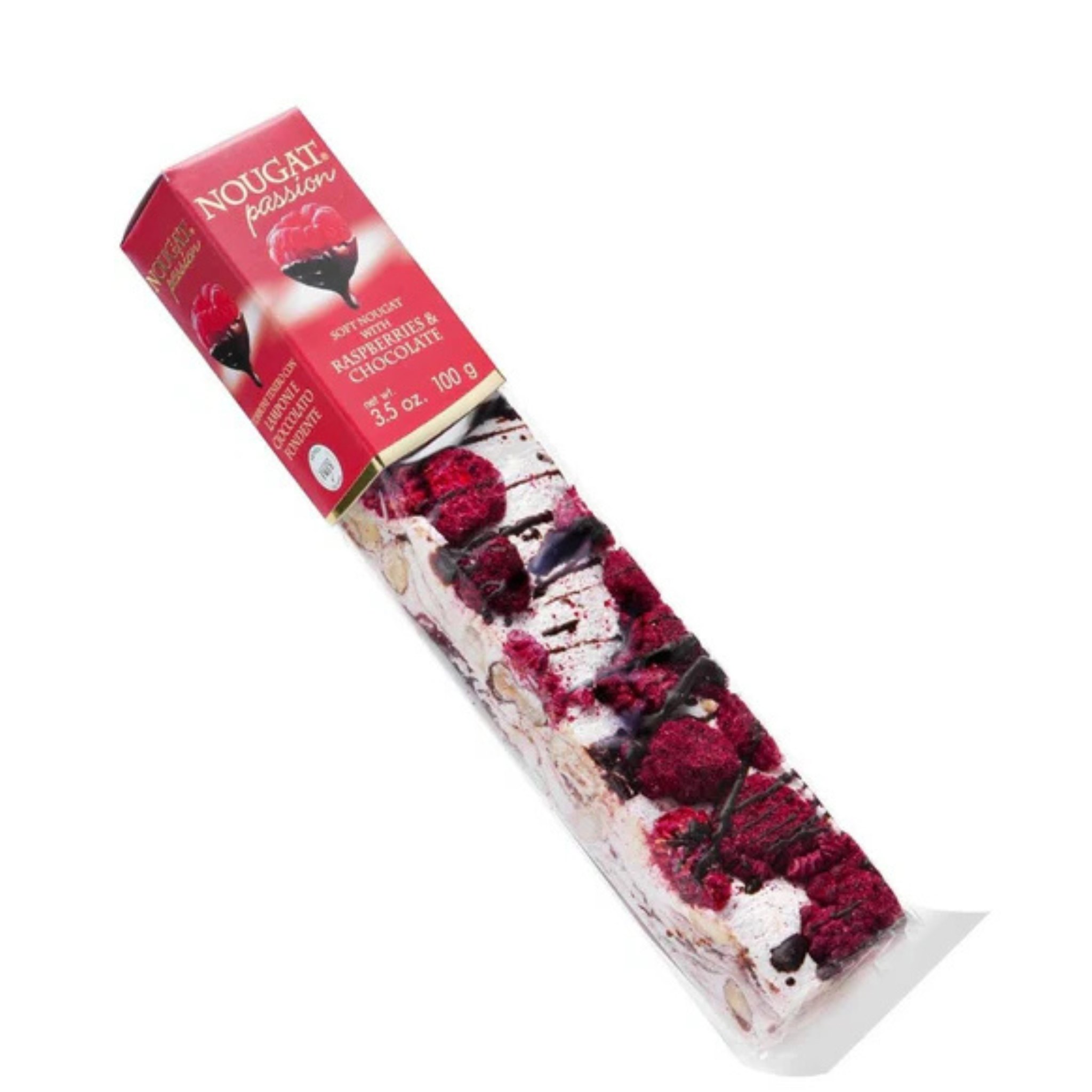 Nougat au Framboise et Chocolat 100g - Quaranta